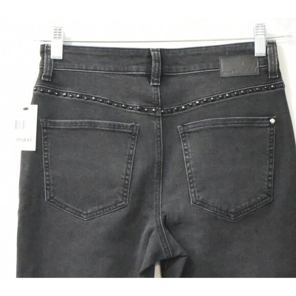 Mavi Womens Black Cotton Denim Ankle Jeans Dark Wash Zip Mid Rise Pockets 28 NWT - Picture 3 of 5